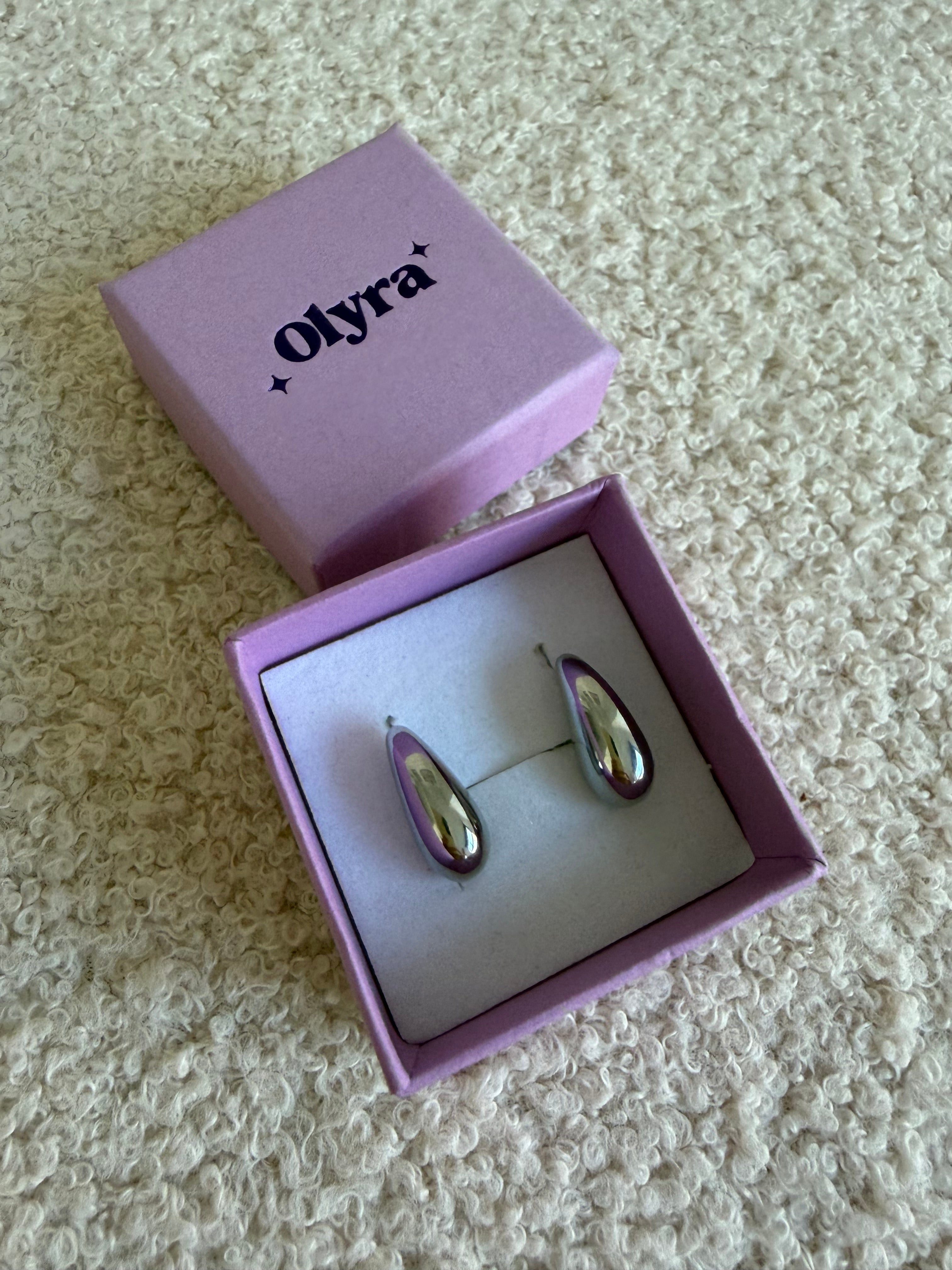 Pendientes Olivia plateados