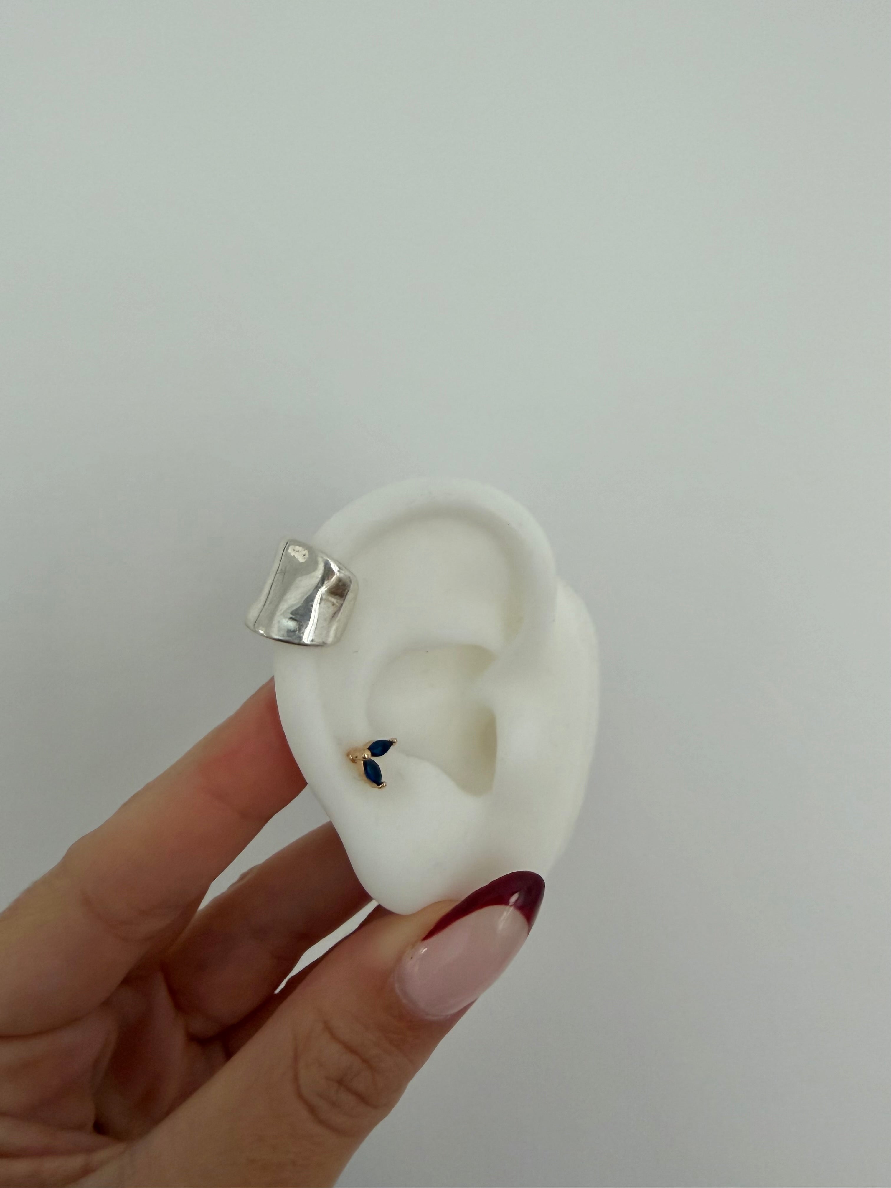 Ear cuff Sienna plateado