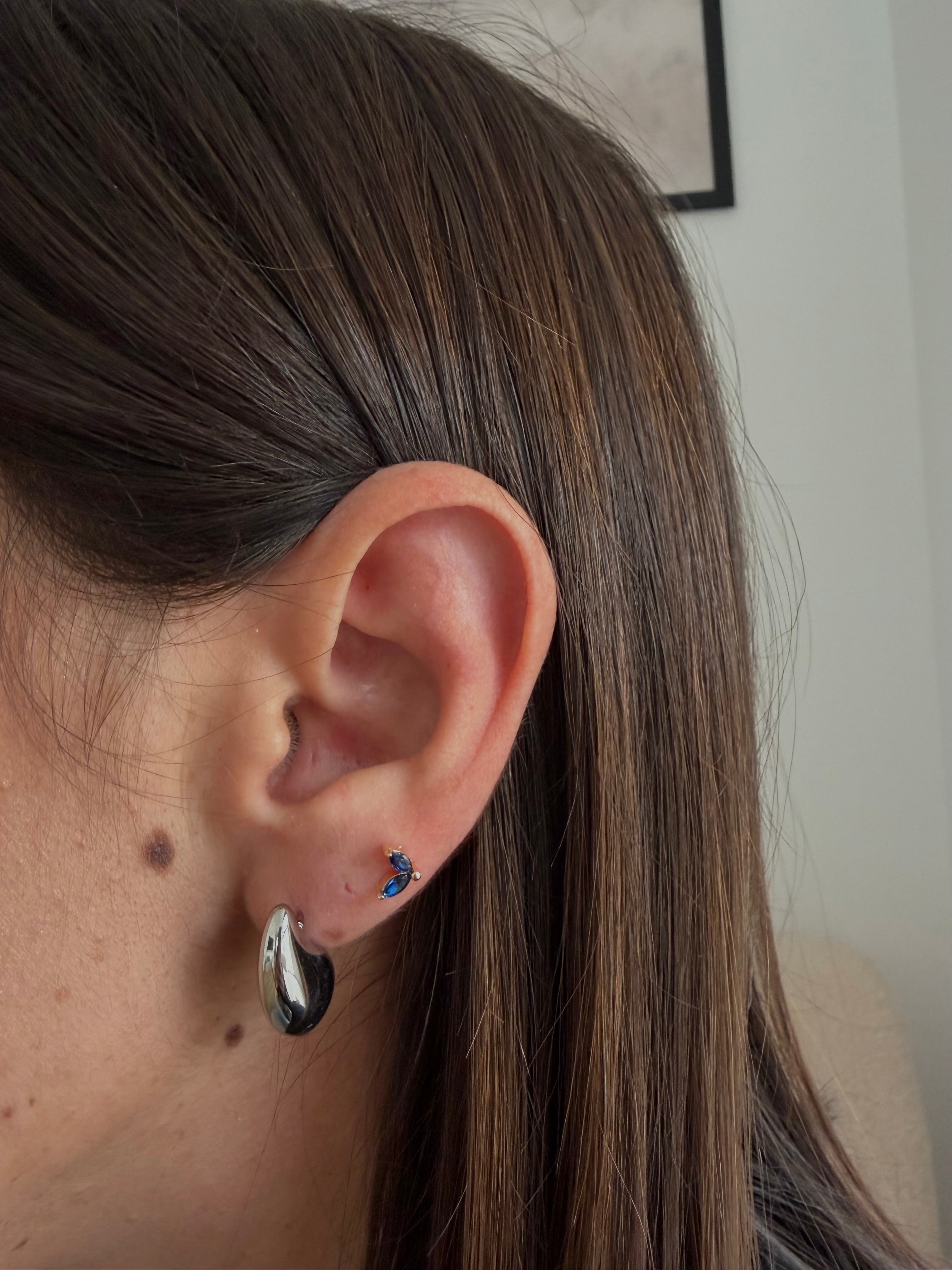 Pendientes Olivia plateados