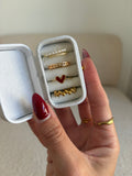 Mini Joyero + 4 Anillos